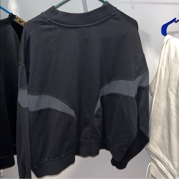 Nike Black Sweatshirt with Gray Stripes - Picture 2 of 4